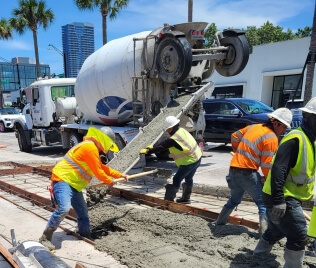 16285-BOOST-Construction Sidewalk repairs along a METRO BOOST corridor.