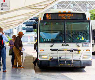 17009-Customers-Boarding-Local-Bus-316x268 Customers boarding a 41 Kirby / Polk local bus.