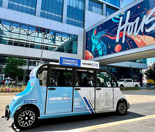 18625-community-connector Community Connector vehicle on the road.