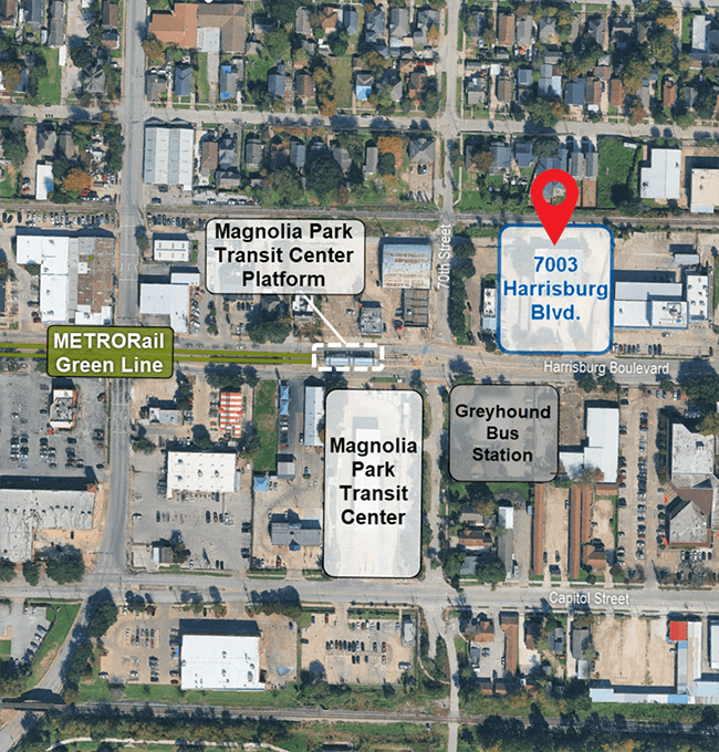 Map depicting the location of the MPD Harrisburg substation.