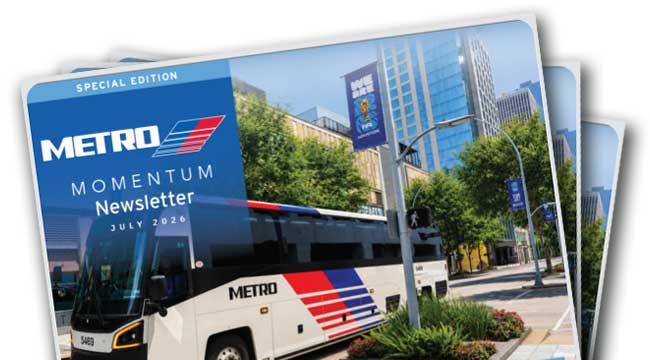 METRO Momentum newsletter graphic.