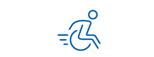 person in a wheelchair icon