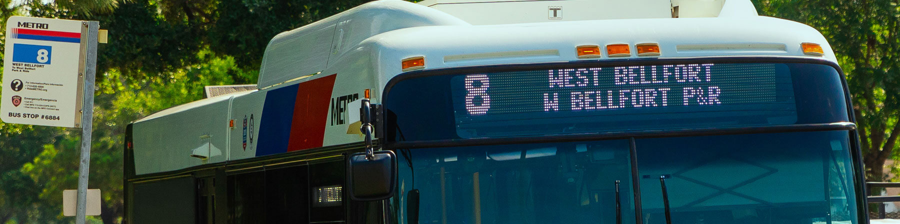 8 West Bellfort at bus stop.