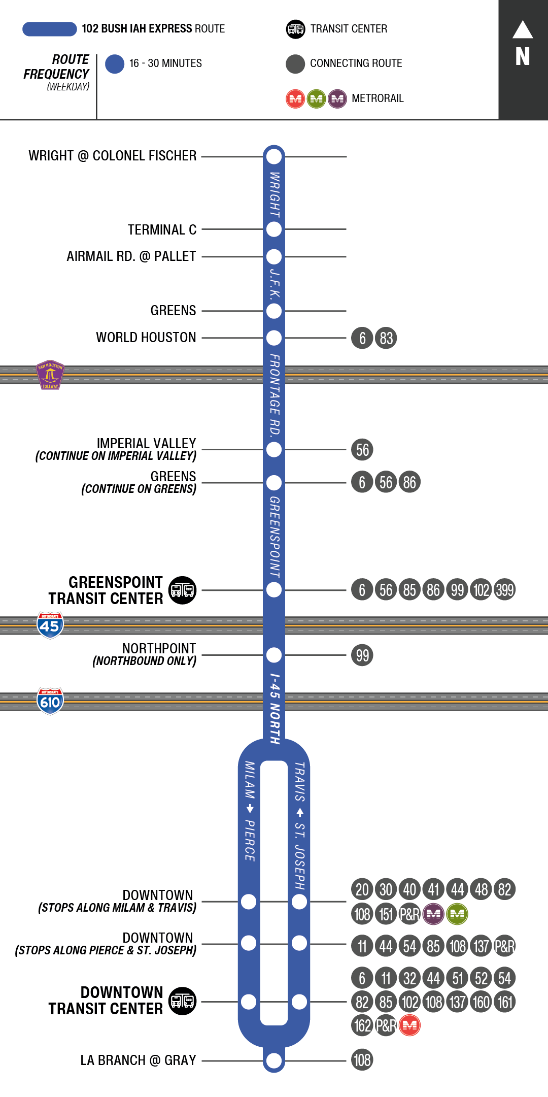 102 bus travel time