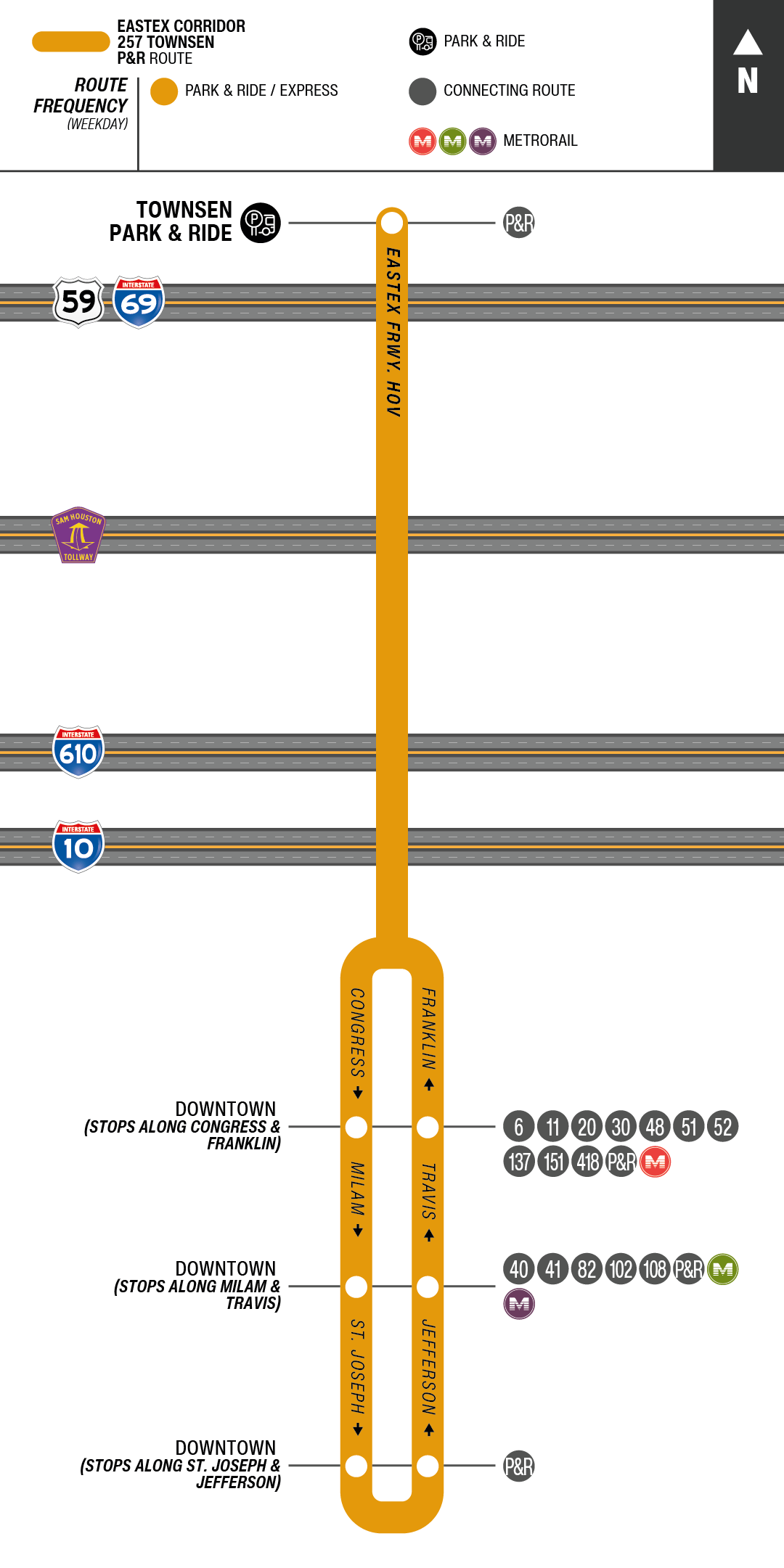 257 Townsen | METRO Park & Ride Bus | Houston, Texas