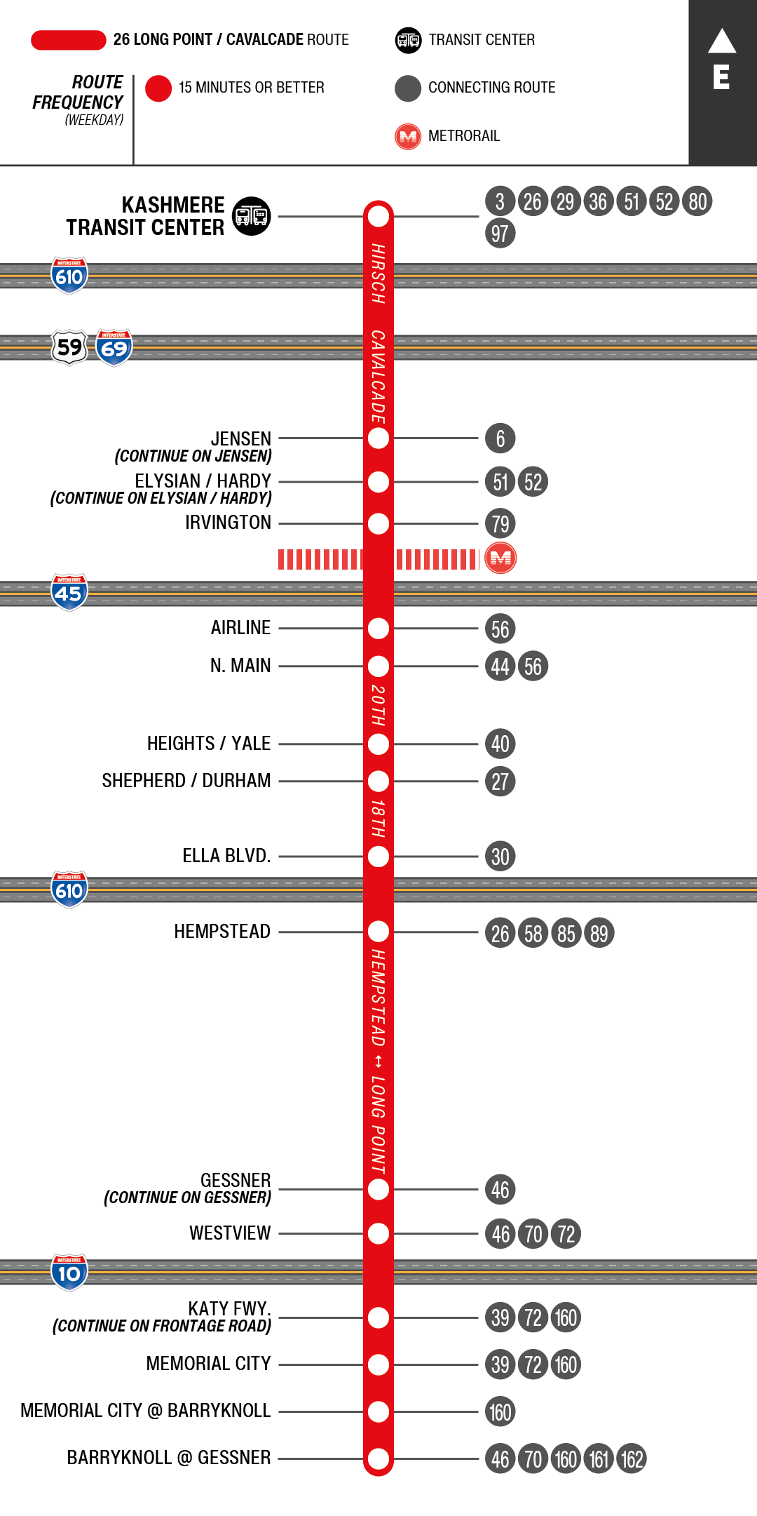 26 Long Point / Cavalcade | METRO Bus Route | Accessible Public Transit ...