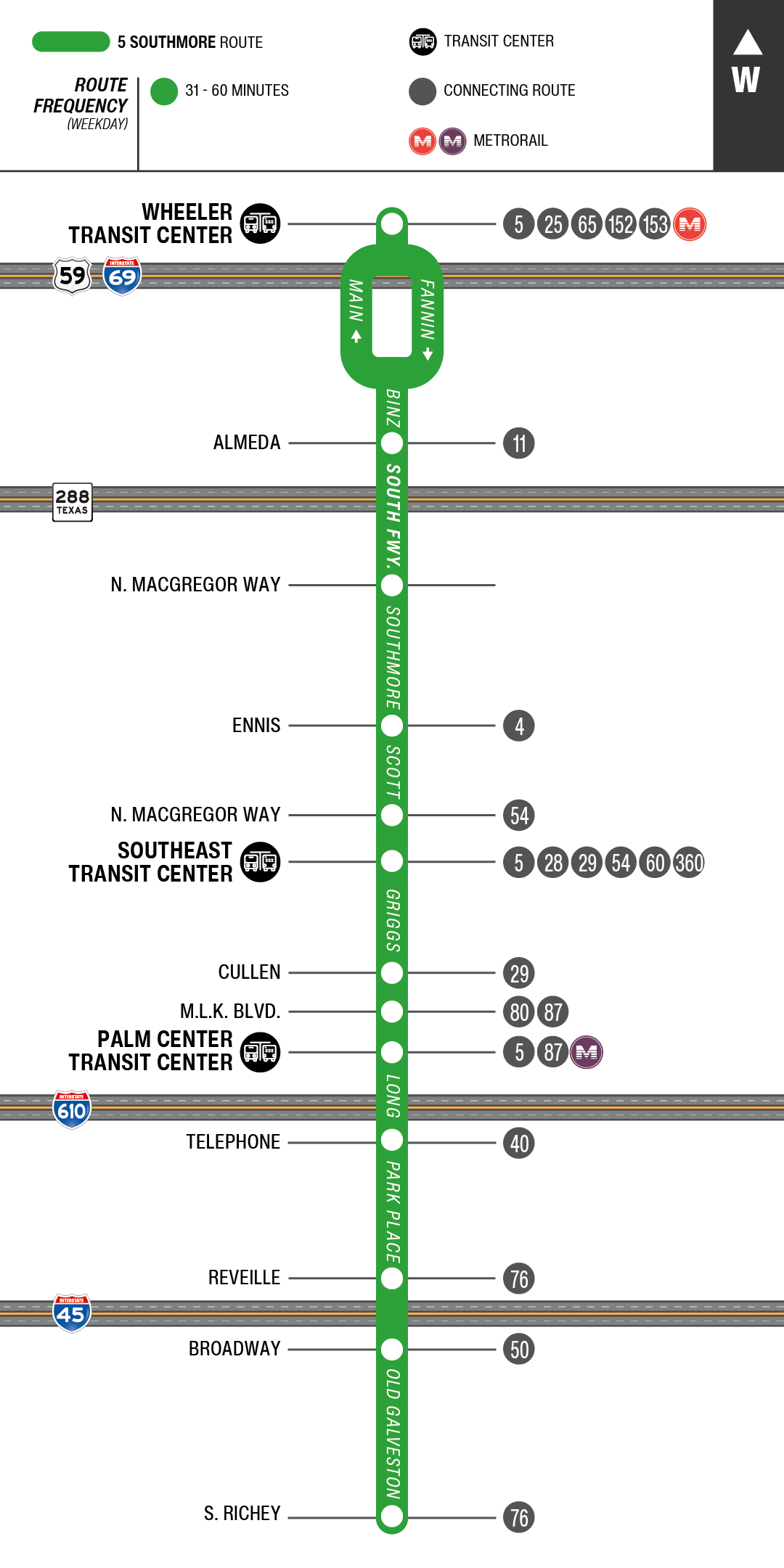 40 Telephone / Heights, METRO Bus Route