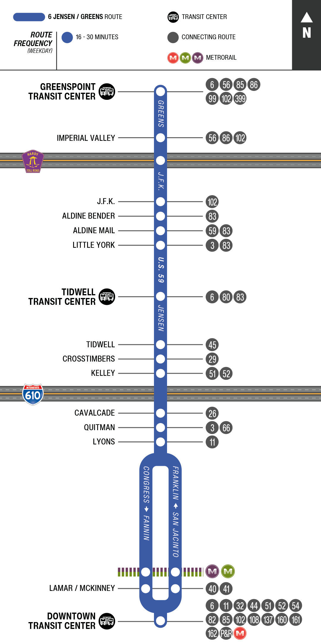 40 Telephone / Heights, METRO Bus Route