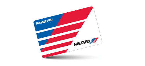 RideMETRO card graphic.