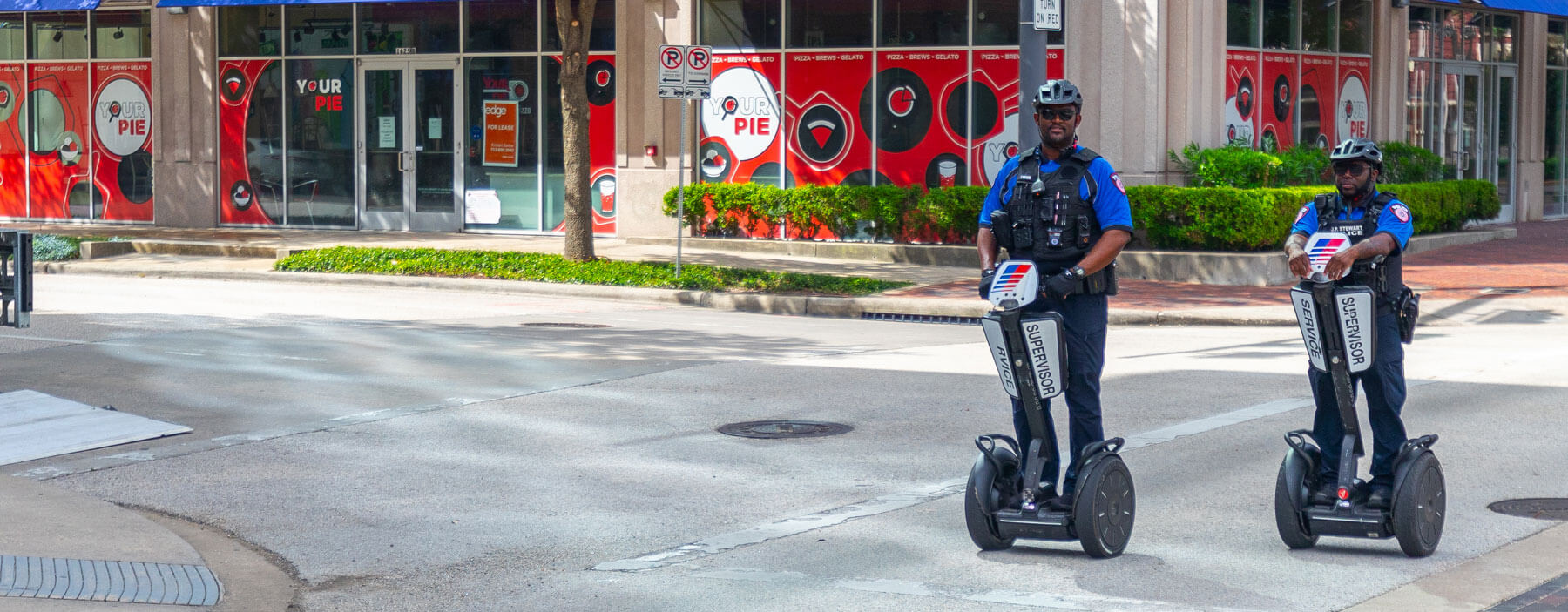 METRO Police Officers patrolling downtown area on Segways.