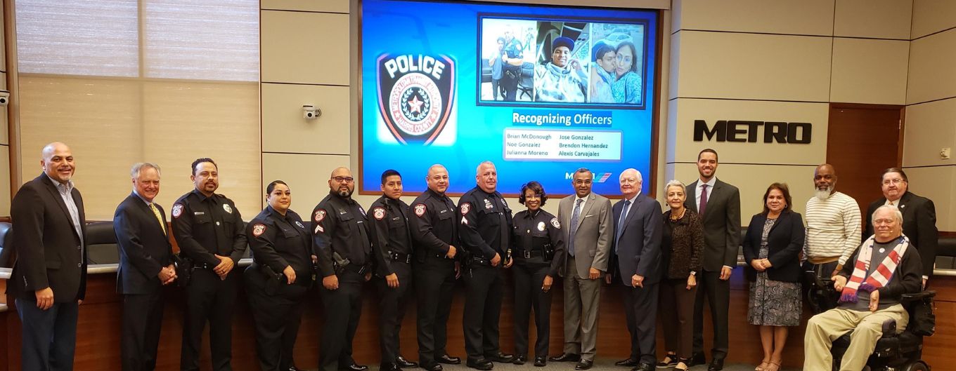 Group of MPD officers being recongnized by METRO Board