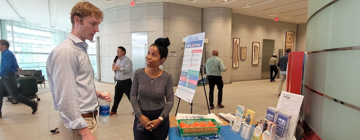 Chevron employee visit METRO table.