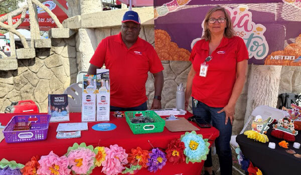 METRO booth at Dia de los Muertos in Houston's Magnolia Park neighborhood.