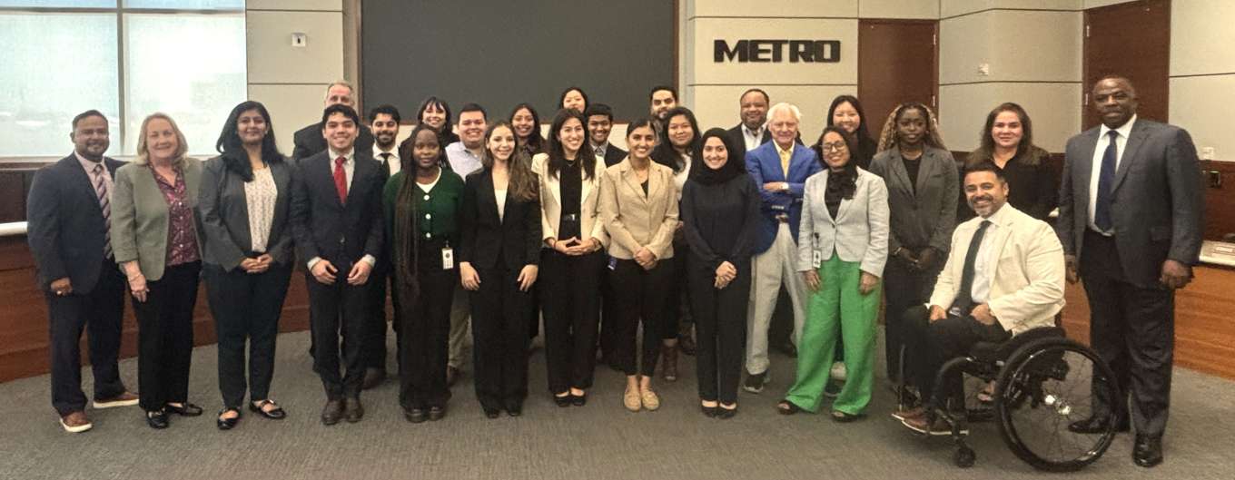 METRO's 2025 interns pose for a group photo in the boardroom.