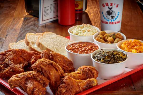 Gus's World Famous Fried Chicken on Kirby is also very close to the METRORail Red Line at NRG Park.