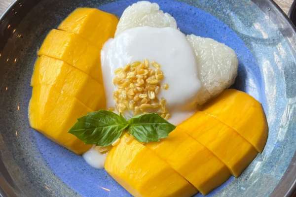 Take a trip on the METRORail Red Line to Khaosan Road Thai Cuisine and enjoy some mango sticky rice.