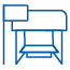 blue bus shelter icon
