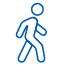 blue pedestrian icon