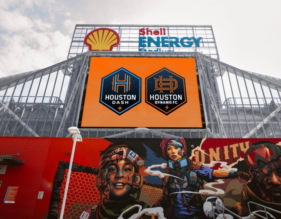 Front entrance of Shell Energy Stadium.