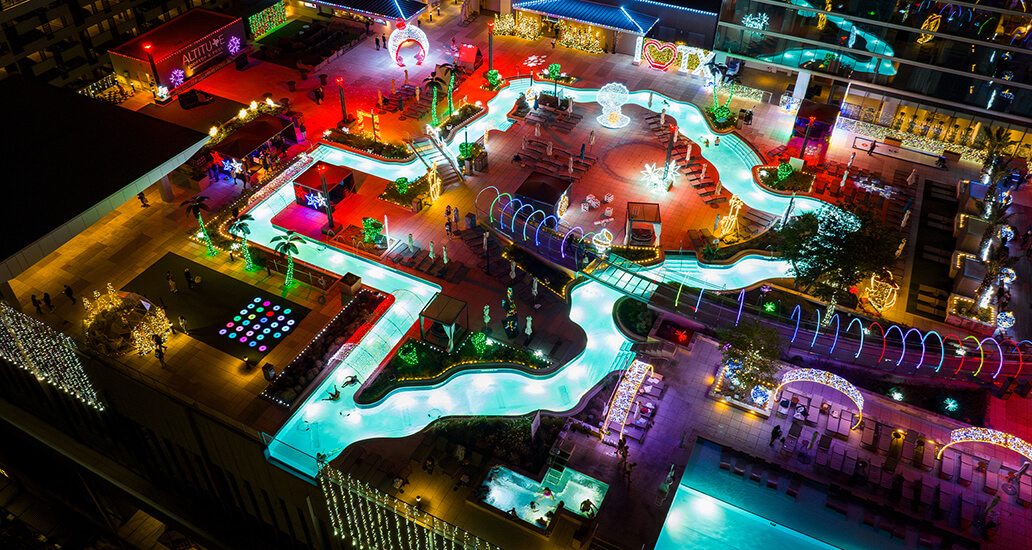 Texas Winter Lights display at the Marriott Marquis.