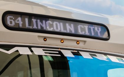 64 Lincoln City route destination sign