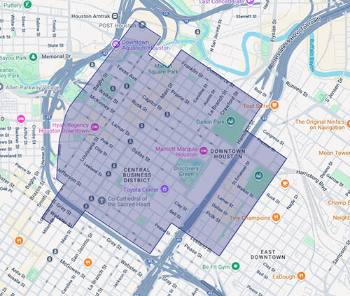 Downtown Community Connector Zone Map