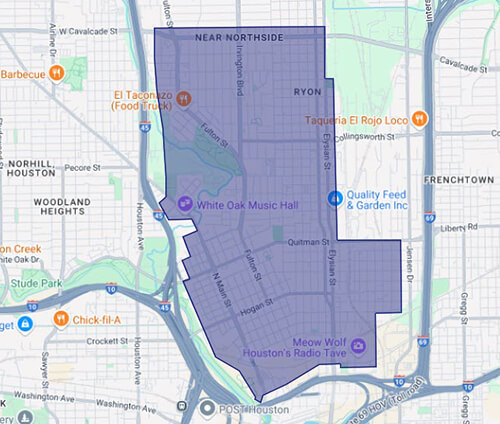 Near Northside Community Connector Zone Map