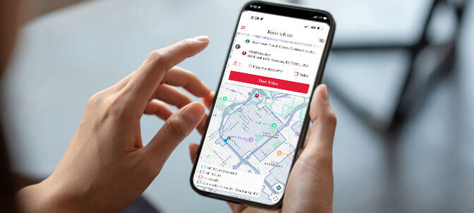 METRO On Demand app on a cell phone.