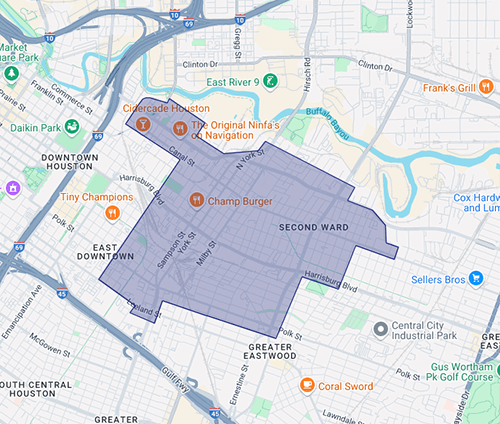 Second Ward Community Connector Zone Map