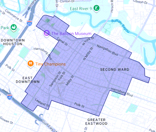 Second Ward Community Connector Zone Map