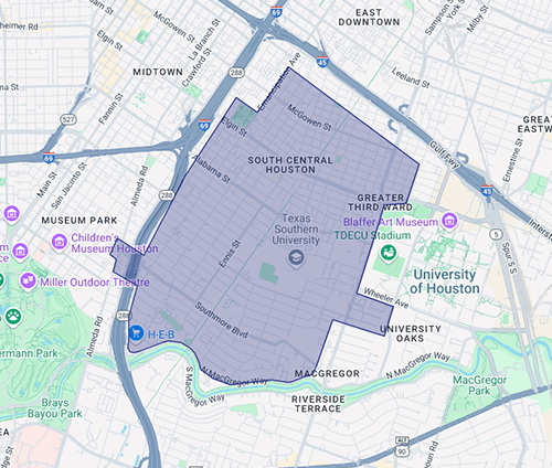 Third Ward Community Connector Zone Map