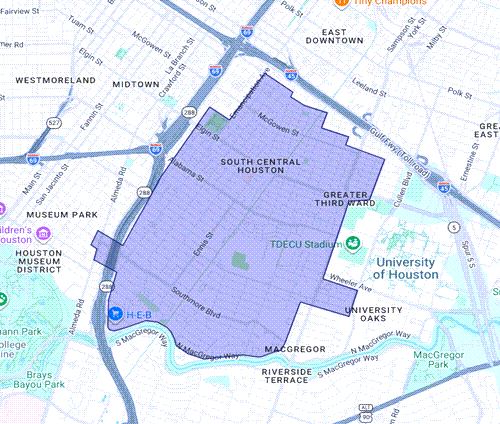 Third Ward Community Connector Zone Map
