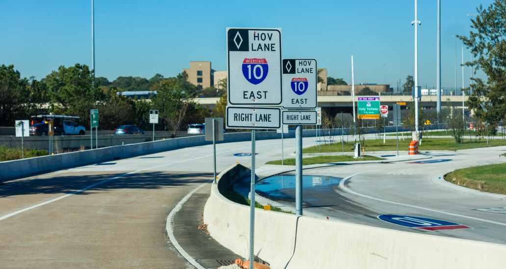 Highway 290 NW Express Lane ramp towards Interstate 10 East