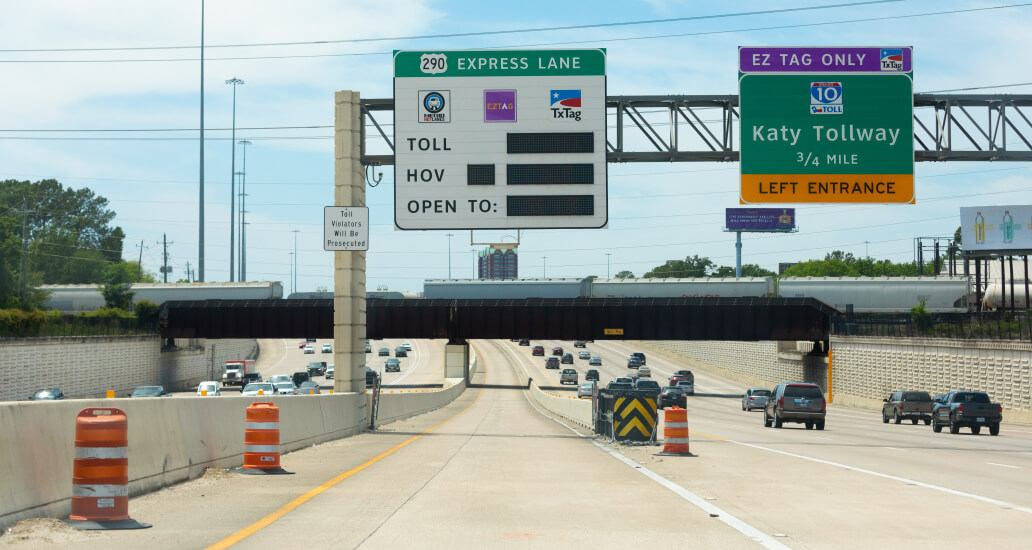 Highway 290 NW Express Lane entrance from Interstate 10