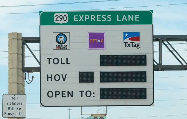 4122-metro-290-signage-625x400 US Highway 290 Express Lane sign