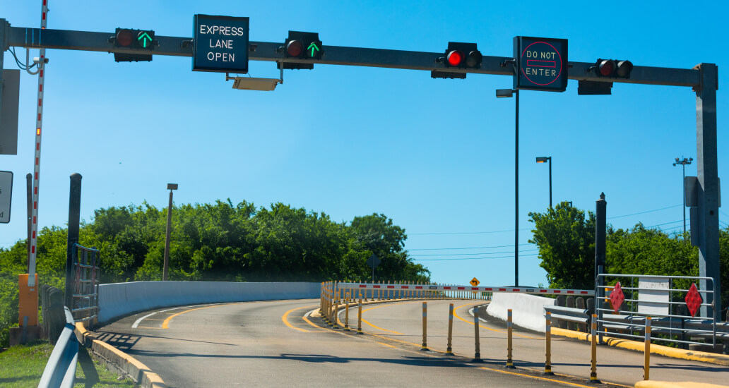 US Highway 59 Express Lane sign at West Bellfort Park & Ride