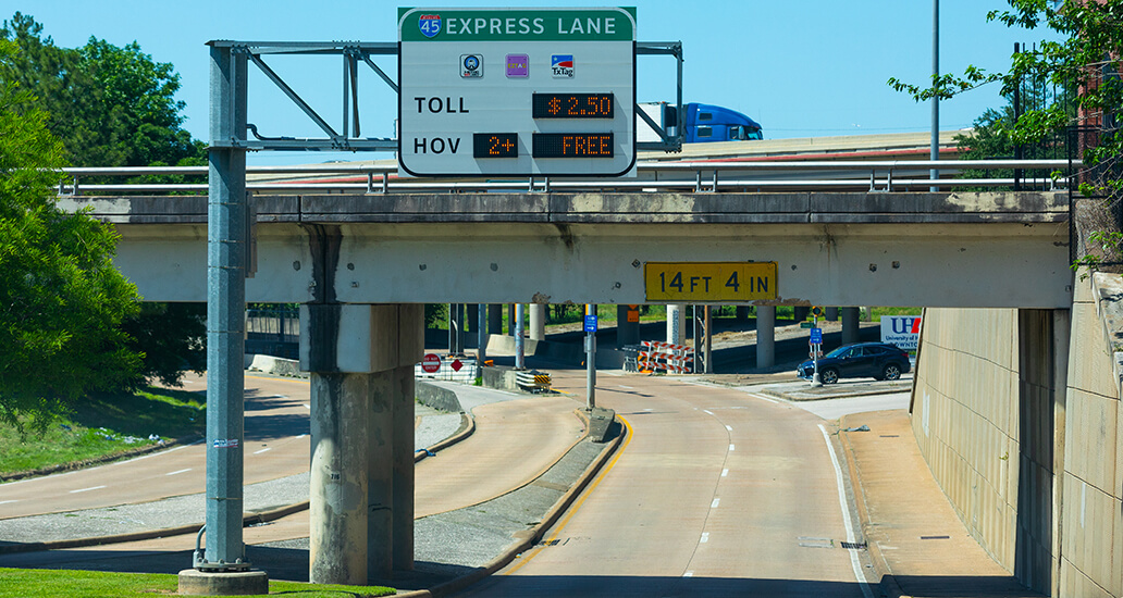 I-45 North Freeway outbound entrance on Travis Street.