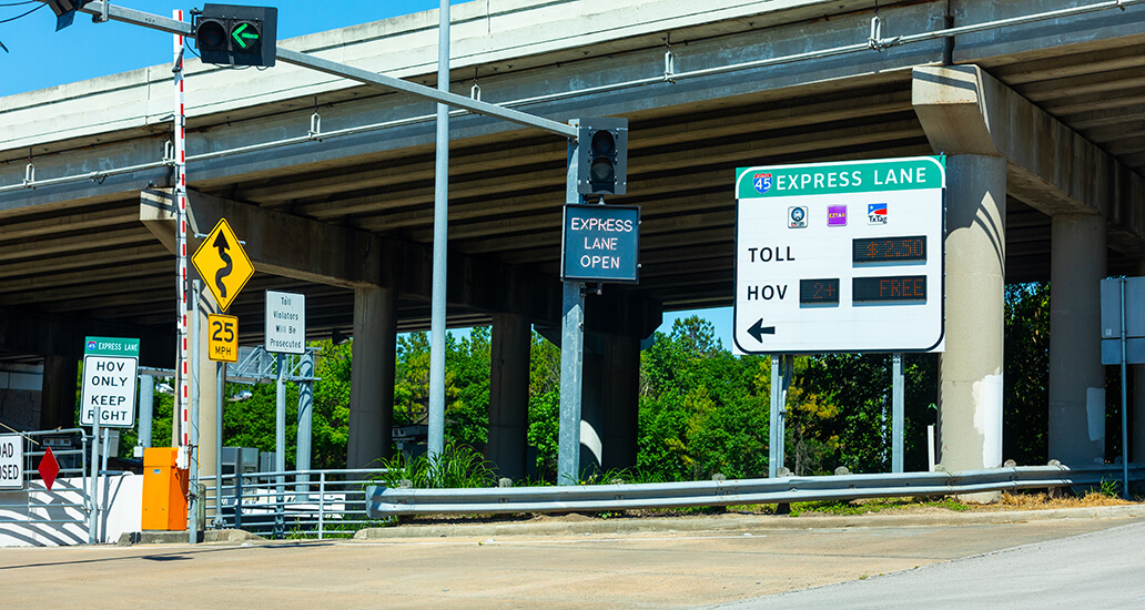 I-45 North outbound express lane entrance from Quitman Street.