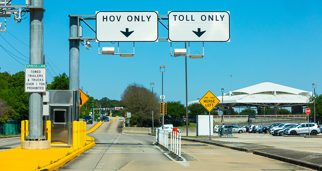 I-45 North entrance to the express lane from the Kuykendahl Park & Ride.