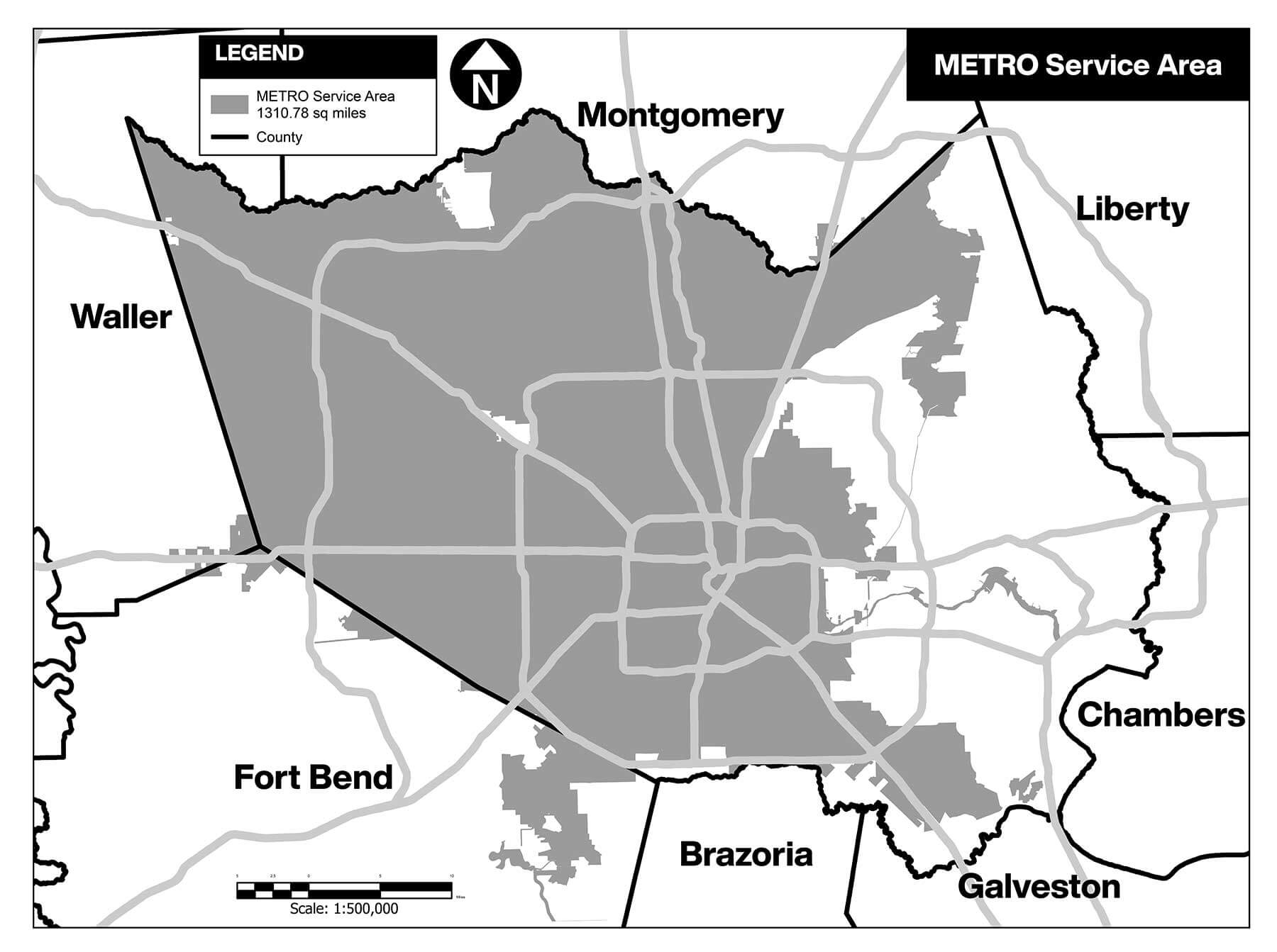 METRO Service Area Map