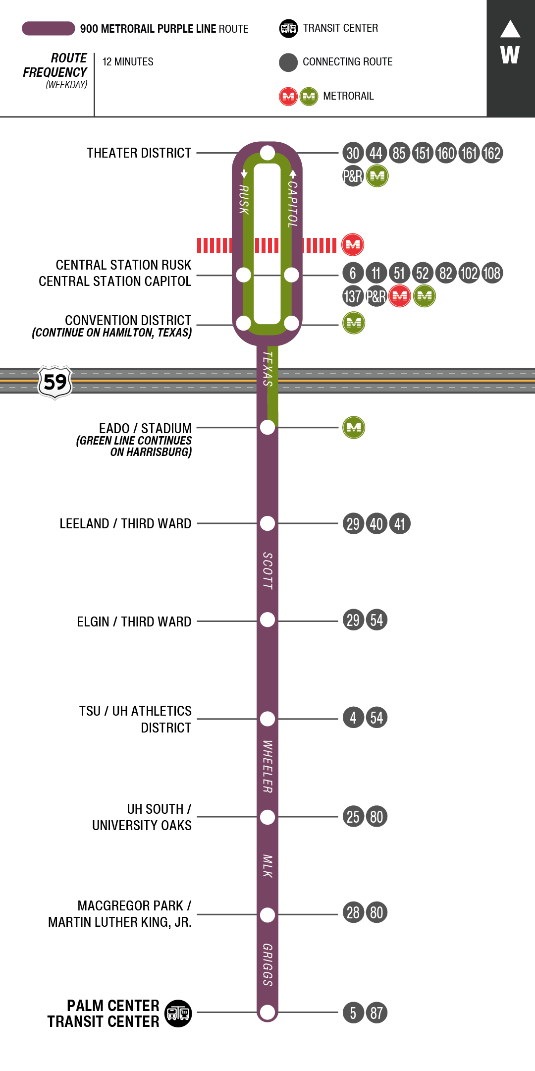METRORail-Purple-Line-map Route map for METRORail Purple Line