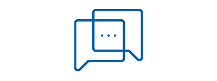 Icon of talking bubbles, consultation.