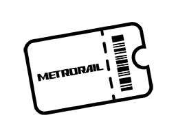 METRORail vending machine ticket
